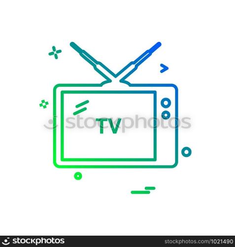 Tv icon design vector