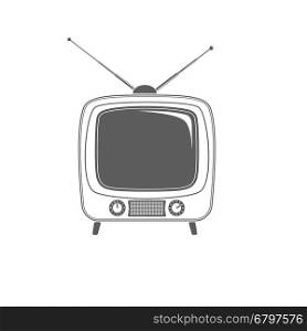 tv icon isolated on white background. Design element in vector.