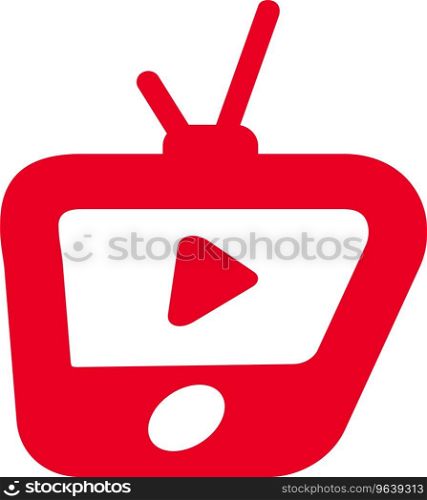 Tv icon logo element isolated Royalty Free Vector Image
