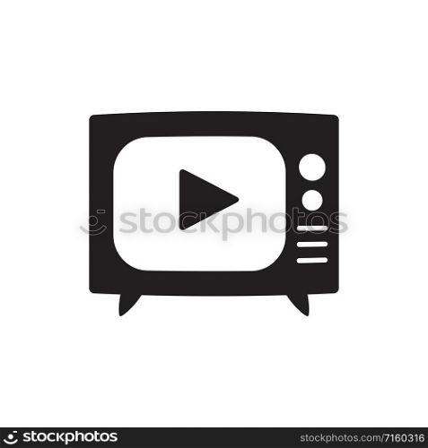 TV icon, television icon vector logo template in trendy flat style