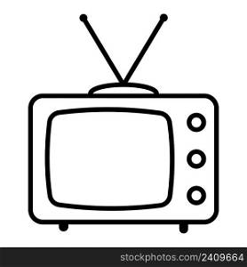 Tv icon, television symbol, vintage tv antennas stock illustration