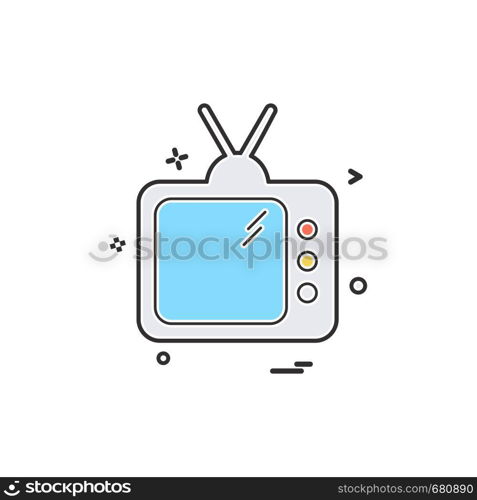 tv icon vector design