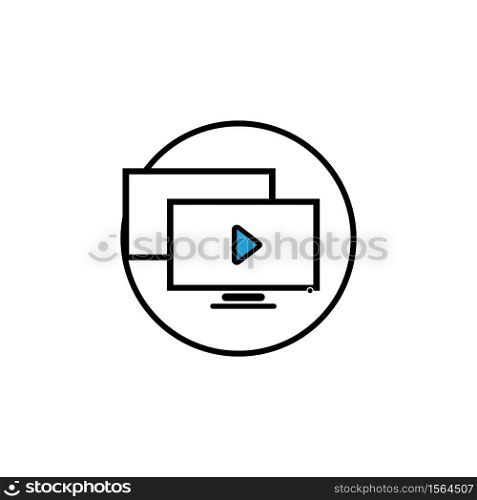 TV , LCD, LED, monitor icon vector illustration design logo