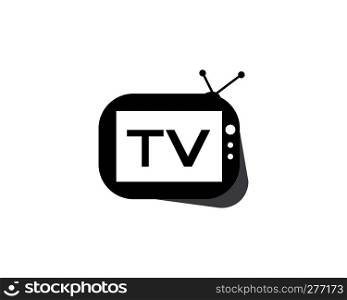TV logo design flat icon illustration design