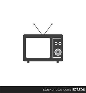 TV logo design flat icon template