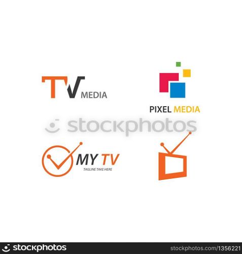 TV logo vector flat design