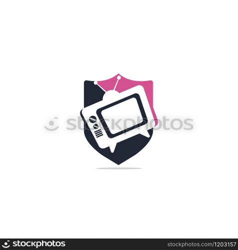 TV media logo design. TV Service Logo Template Design.