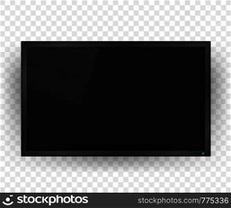 TV, modern blank screen. Lcd tv screen. Vector illustration.. TV, modern blank screen. Lcd tv screen. Vector stock illustration.