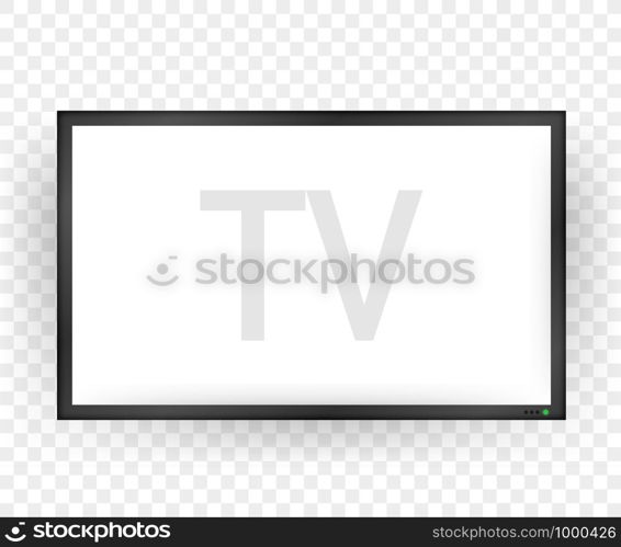 TV, modern blank screen. Lcd tv screen. Vector stock illustration.. TV, modern blank screen. Lcd tv screen. Vector illustration.