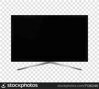 TV, modern blank screen. Lcd tv screen. Vector stock illustration.. TV, modern blank screen. Lcd tv screen. Vector illustration.