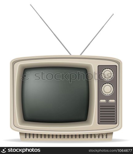 tv old retro vintage icon stock vector illustration isolated on white background