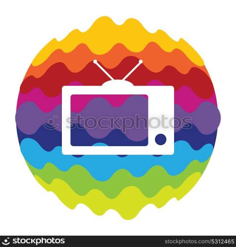 TV Rainbow Color Icon for Mobile Applications and Web EPS10. TV Rainbow Color Icon for Mobile Applications and Web
