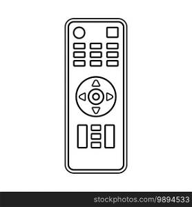 TV remote control outline vector icon 