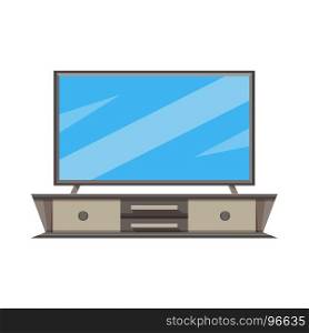 TV, screen, cabinet icon vector image.Can also be used for furniture design. Suitable for mobile apps, web apps and media print