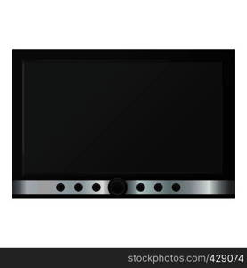 TV screen mockup. Realistic illustration of TV screen vector mockup for web. TV screen mockup, realistic style