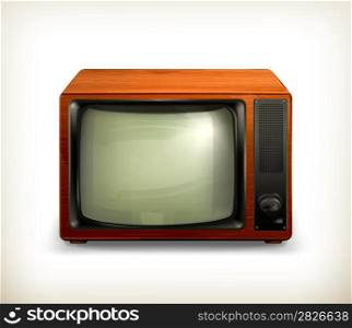 TV set retro, vector