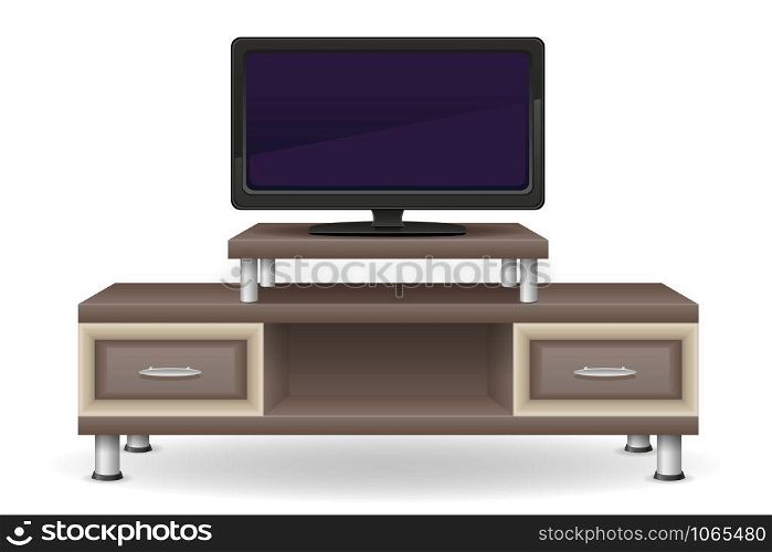 tv table furniture vector illustration isolated on white background