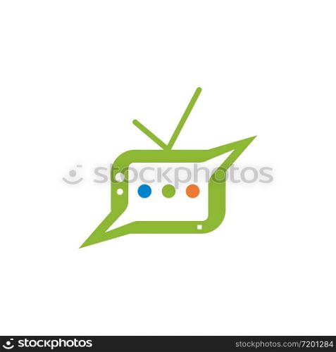 tv talk show logo icon vector illustration design
