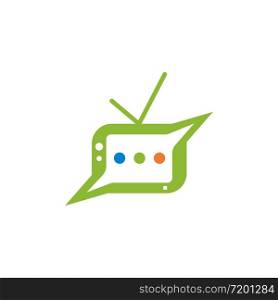 tv talk show logo icon vector illustration design