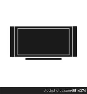 TV technology screen television vector illustration icon solid black. Display electronic design isolated white equipment