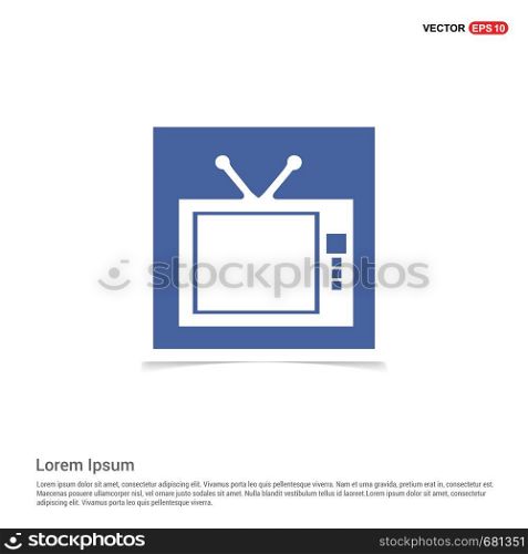 Tv, television icon - Blue photo Frame
