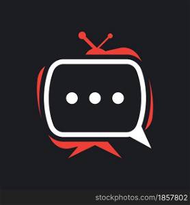 TV vector logo template icon design