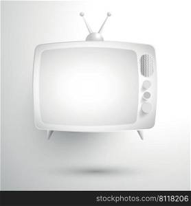 TV vintage black and white shadow pattern. Vector illustration