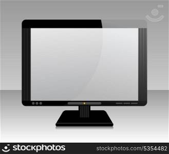 TV2. The new TV on a grey background. A vector illustration