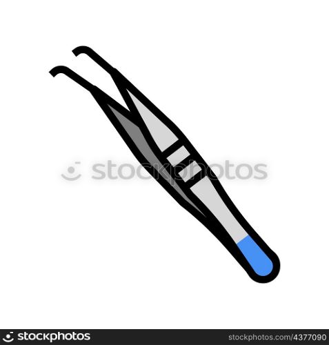 tweezers medical tool color icon vector. tweezers medical tool sign. isolated symbol illustration. tweezers medical tool color icon vector illustration