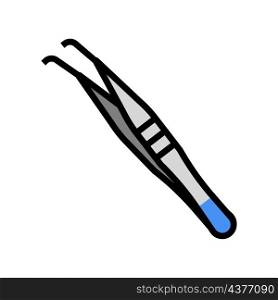 tweezers medical tool color icon vector. tweezers medical tool sign. isolated symbol illustration. tweezers medical tool color icon vector illustration