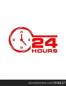 twenty four hour icon , logo design , vector