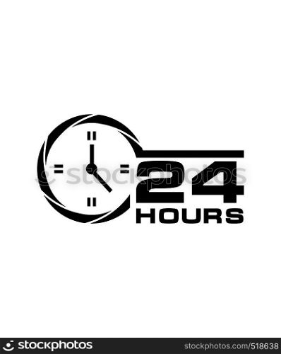 twenty four hour icon , logo design , vector