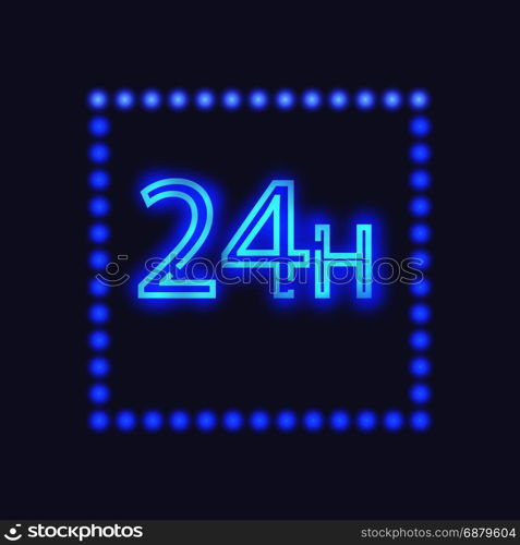 twenty four seven concept open all days.Illustration of Vector Neon Sign. Open 24 Hours Glowing Neon Frame on transparent background. 24 7. twenty four seven concept open all days.Illustration of Vector Neon Sign. Open 24 Hours Glowing Neon Frame on transparent background. 24 7. Vector