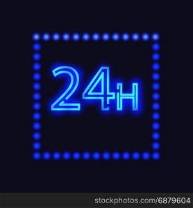 twenty four seven concept open all days.Illustration of Vector Neon Sign. Open 24 Hours Glowing Neon Frame on transparent background. 24 7. twenty four seven concept open all days.Illustration of Vector Neon Sign. Open 24 Hours Glowing Neon Frame on transparent background. 24 7. Vector