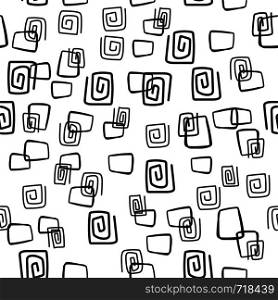 Twist line rectangle doodle pattern.