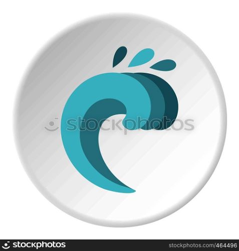 Twist wave icon in flat circle isolated vector illustration for web. Twist wave icon circle
