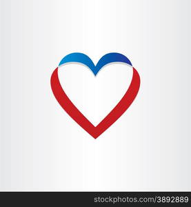 twisted heart vector symbol design