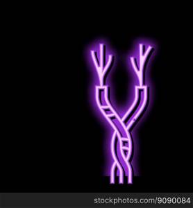 twisted pair cable neon light sign vector. twisted pair cable illustration. twisted pair cable neon glow icon illustration
