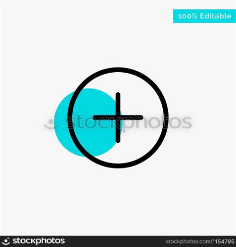 Twitter, Add, Contact turquoise highlight circle point Vector icon