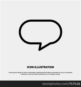 Twitter, Chat, Chatting Line Icon Vector