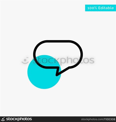 Twitter, Chat, Chatting turquoise highlight circle point Vector icon