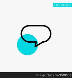 Twitter, Chat, Chatting turquoise highlight circle point Vector icon