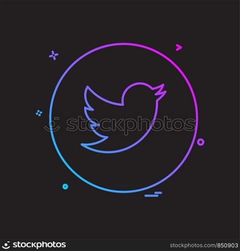 Twitter icon design vector