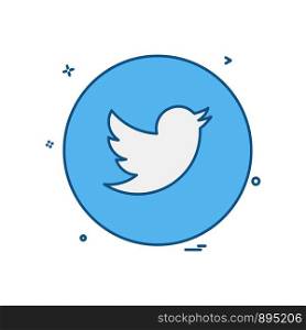 Twitter icon design vector