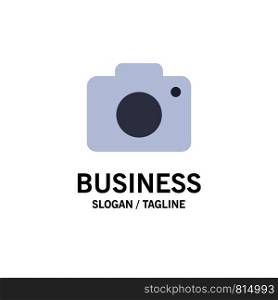Twitter, Image, Picture, Camera Business Logo Template. Flat Color