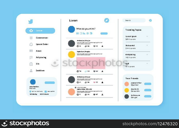 Twitter interface