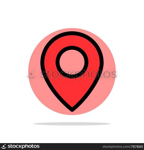 Twitter, Location, Map Abstract Circle Background Flat color Icon