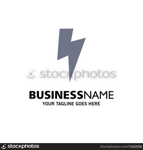 Twitter, Power, Media Business Logo Template. Flat Color