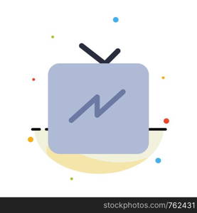 Twitter, Power, Refresh Abstract Flat Color Icon Template