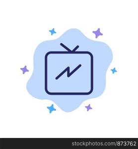 Twitter, Power, Refresh Blue Icon on Abstract Cloud Background